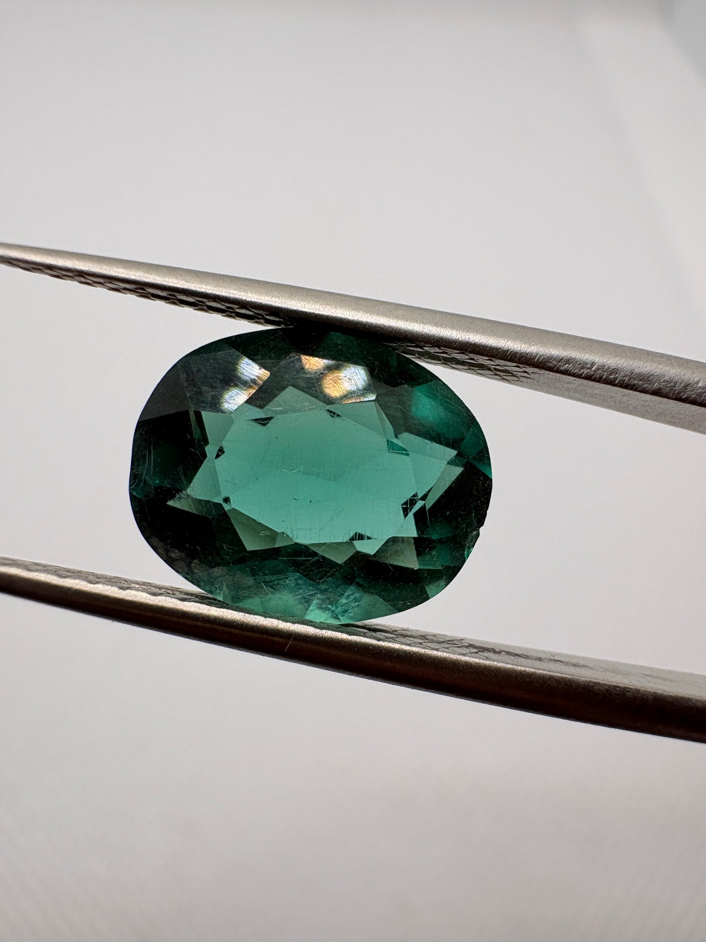Natural Green Garnet Gemstone – Oval Faceted Cut