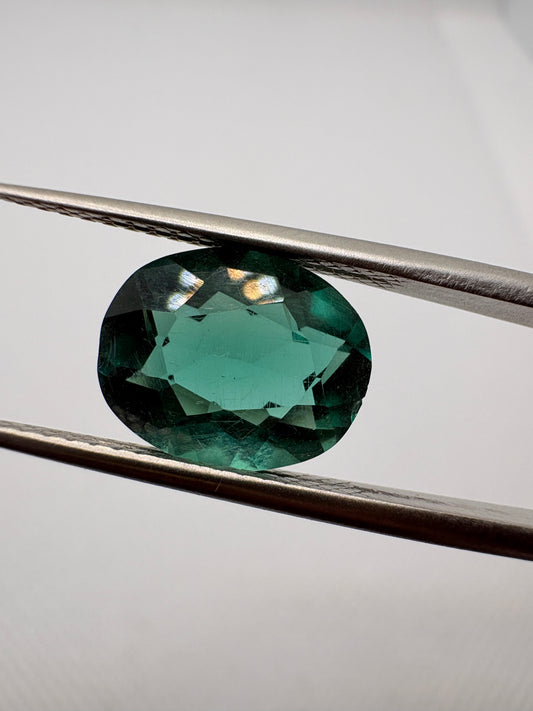 Natural Green Garnet Gemstone – Oval Faceted Cut