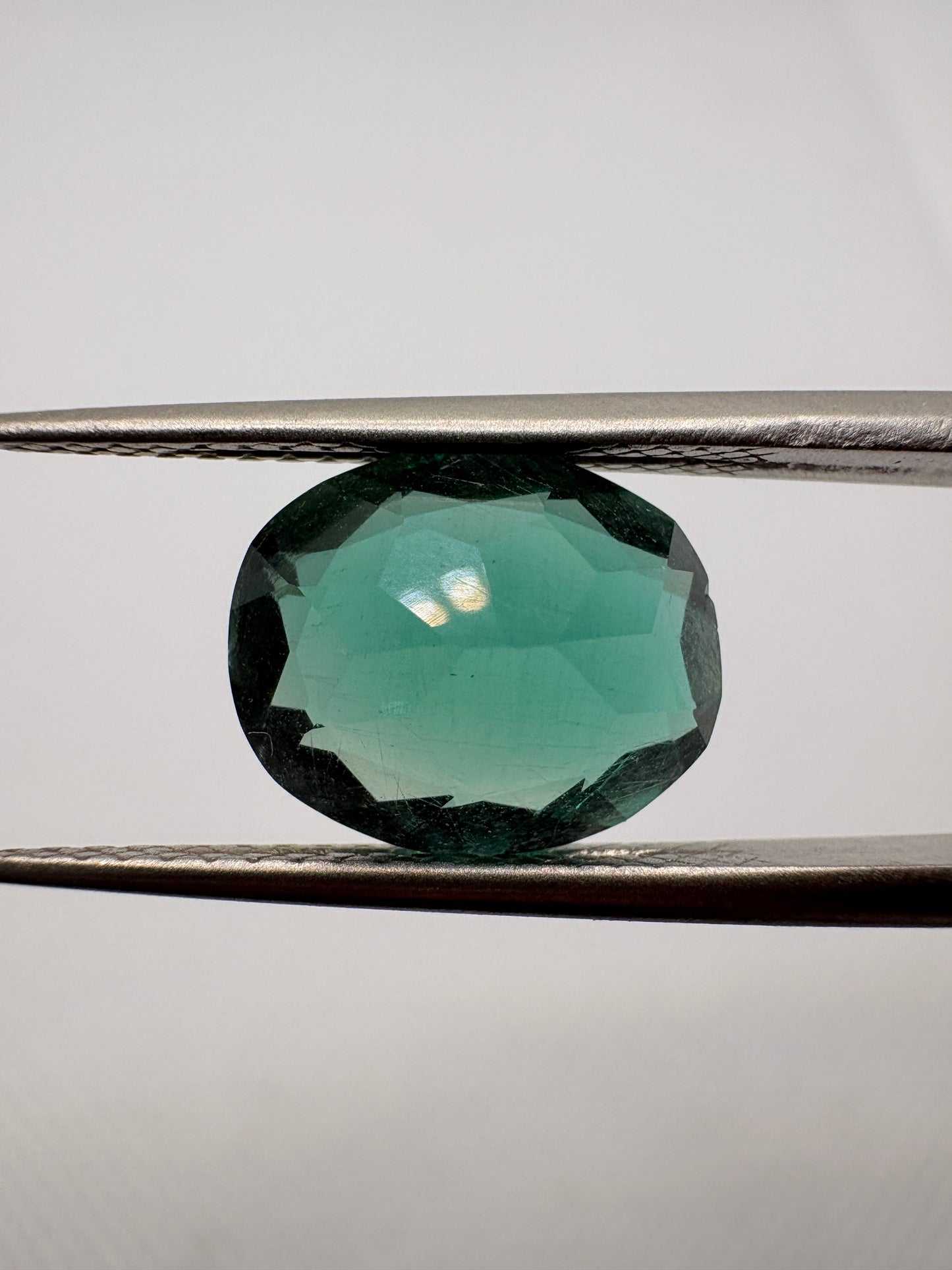 Natural Green Garnet Gemstone – Oval Faceted Cut