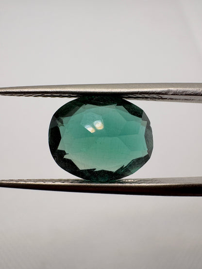 Natural Green Garnet Gemstone – Oval Faceted Cut