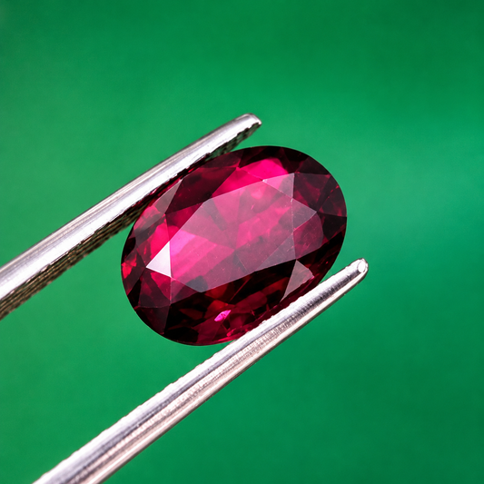 Natural Garnet Oval Mixed Cut Redish Pink (Purplish Tone)